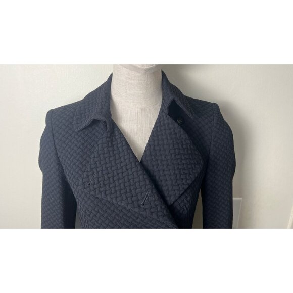 PIAZZA SEMPIONI BLACK QUILTED MOTO TRENCH 40 4 - Picture 3 of 10